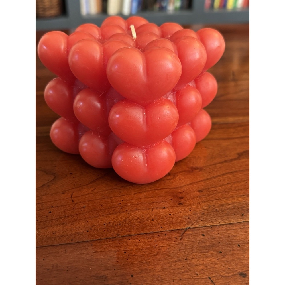 Threshold Valentine's Day 25oz Red Heart Bubble Figural Candle